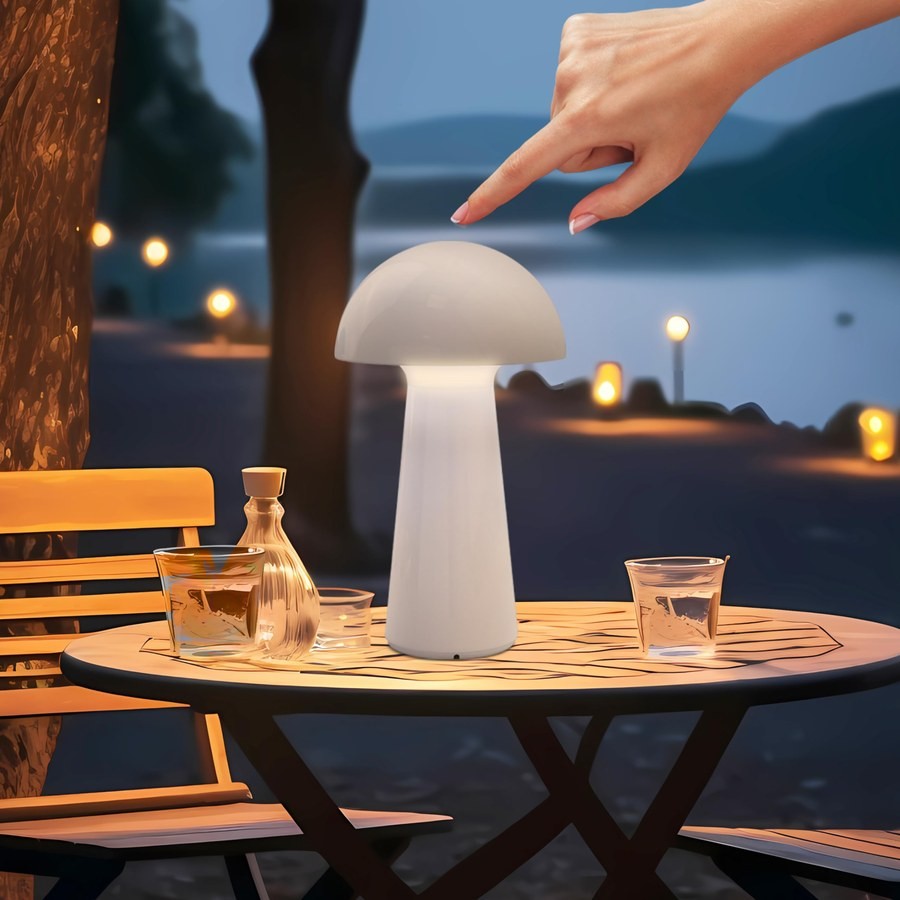 La petite lampe champignon — La lumière de poche du club.