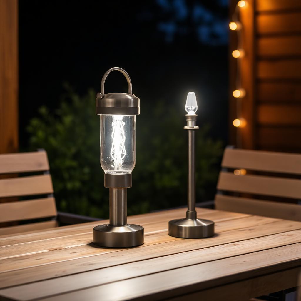 La lampe outdoor dimmable — Du plein soleil à minuit.