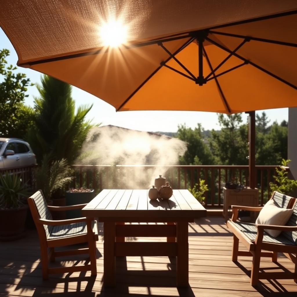 La micro-brumisation parasol — Le sud, en mode confort.