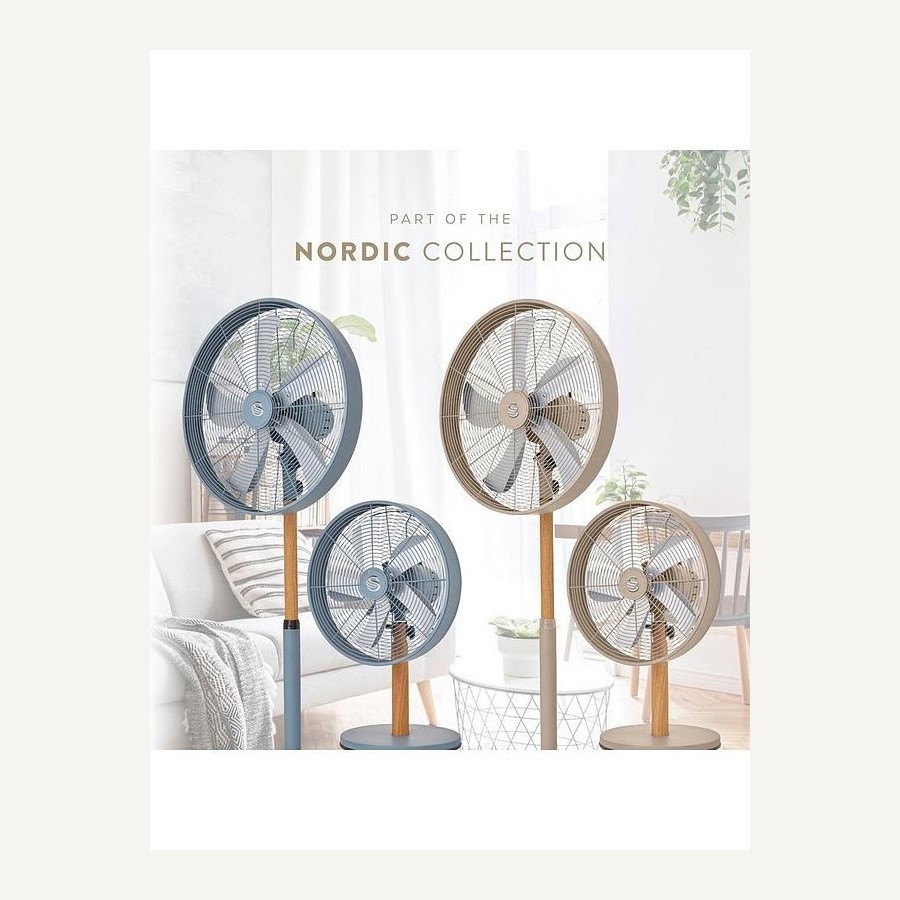 Le ventilateur bois clair — Un peu scandinave, très méditerranéen.