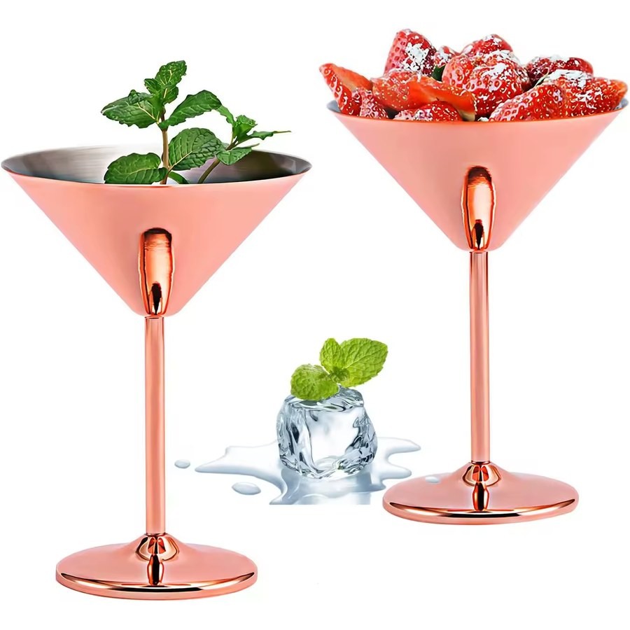 Le verre Martini inox — Le cocktail qui ne finit pas en morceaux.